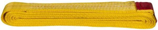 Value Collection - 8' Long x 2" Wide, 6,400 Lb Vertical Capacity, 1 Ply, Polyester Web Sling - 5,000 Lb Choker Capacity, with Endless Sling - Apex Tool & Supply