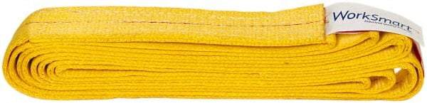 Value Collection - 10' Long x 2" Wide, 6,400 Lb Vertical Capacity, 1 Ply, Polyester Web Sling - 5,000 Lb Choker Capacity, with Endless Sling - Apex Tool & Supply