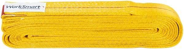 Value Collection - 16' Long x 2" Wide, 6,400 Lb Vertical Capacity, 1 Ply, Polyester Web Sling - 5,000 Lb Choker Capacity, with Endless Sling - Apex Tool & Supply