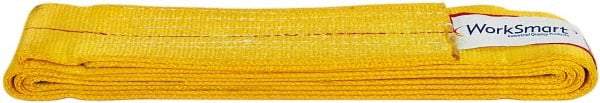 Value Collection - 6' Long x 3" Wide, 8,600 Lb Vertical Capacity, 1 Ply, Polyester Web Sling - 6,900 Lb Choker Capacity, with Endless Sling - Apex Tool & Supply