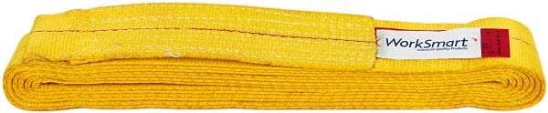 Value Collection - 12' Long x 3" Wide, 8,600 Lb Vertical Capacity, 1 Ply, Polyester Web Sling - 6,900 Lb Choker Capacity, with Endless Sling - Apex Tool & Supply