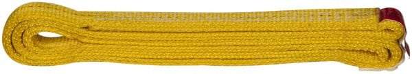 Value Collection - 4' Long x 1" Wide, 6,200 Lb Vertical Capacity, 2 Ply, Polyester Web Sling - 4,900 Lb Choker Capacity, with Endless Sling - Apex Tool & Supply