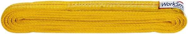 Value Collection - 8' Long x 1" Wide, 6,200 Lb Vertical Capacity, 2 Ply, Polyester Web Sling - 4,900 Lb Choker Capacity, with Endless Sling - Apex Tool & Supply