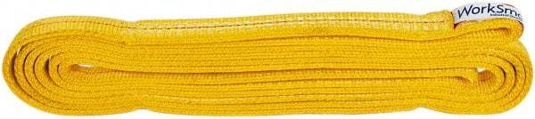 Value Collection - 10' Long x 1" Wide, 6,200 Lb Vertical Capacity, 2 Ply, Polyester Web Sling - 4,900 Lb Choker Capacity, with Endless Sling - Apex Tool & Supply