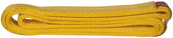 Value Collection - 4' Long x 2" Wide, 12,200 Lb Vertical Capacity, 2 Ply, Polyester Web Sling - 9,800 Lb Choker Capacity, with Endless Sling - Apex Tool & Supply