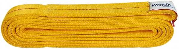 Value Collection - 10' Long x 2" Wide, 12,200 Lb Vertical Capacity, 2 Ply, Polyester Web Sling - 9,800 Lb Choker Capacity, with Endless Sling - Apex Tool & Supply