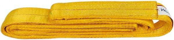 Value Collection - 6' Long x 3" Wide, 16,300 Lb Vertical Capacity, 2 Ply, Polyester Web Sling - 13,000 Lb Choker Capacity, with Endless Sling - Apex Tool & Supply