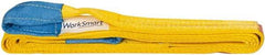 Value Collection - 10' Long x 2" Wide, 3,200 Lb Vertical Capacity, 1 Ply, Polyester Web Sling - 2,500 Lb Choker Capacity, with Eye & Eye (Twisted) - Apex Tool & Supply