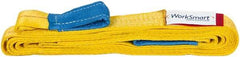 Value Collection - 12' Long x 2" Wide, 3,200 Lb Vertical Capacity, 1 Ply, Polyester Web Sling - 2,500 Lb Choker Capacity, with Eye & Eye (Twisted) - Apex Tool & Supply