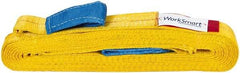 Value Collection - 20' Long x 2" Wide, 3,200 Lb Vertical Capacity, 1 Ply, Polyester Web Sling - 2,500 Lb Choker Capacity, with Eye & Eye (Twisted) - Apex Tool & Supply