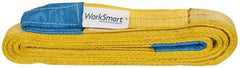 Value Collection - 10' Long x 2" Wide, 6,400 Lb Vertical Capacity, 2 Ply, Polyester Web Sling - 5,000 Lb Choker Capacity, with Eye & Eye (Twisted) - Apex Tool & Supply