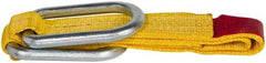 Value Collection - 4' Long x 2" Wide, 3,200 Lb Vertical Capacity, 1 Ply, Polyester Web Sling - 2,500 Lb Choker Capacity, with Hardware (Unilink) - Apex Tool & Supply