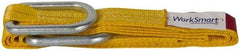 Value Collection - 8' Long x 2" Wide, 3,200 Lb Vertical Capacity, 1 Ply, Polyester Web Sling - 2,500 Lb Choker Capacity, with Hardware (Unilink) - Apex Tool & Supply