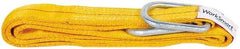 Value Collection - 10' Long x 2" Wide, 6,400 Lb Vertical Capacity, 2 Ply, Polyester Web Sling - 5,000 Lb Choker Capacity, with Hardware (Unilink) - Apex Tool & Supply