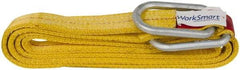 Value Collection - 12' Long x 2" Wide, 6,400 Lb Vertical Capacity, 2 Ply, Polyester Web Sling - 5,000 Lb Choker Capacity, with Hardware (Unilink) - Apex Tool & Supply