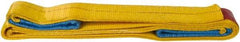 Value Collection - 8' Long x 2" Wide, 3,200 Lb Vertical Capacity, 1 Ply, Polyester Web Sling - 2,500 Lb Choker Capacity, with Eye & Eye (Flat) - Apex Tool & Supply