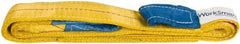 Value Collection - 6' Long x 4" Wide, 11,500 Lb Vertical Capacity, 2 Ply, Polyester Web Sling - 9,200 Lb Choker Capacity, with Eye & Eye (Flat) - Apex Tool & Supply