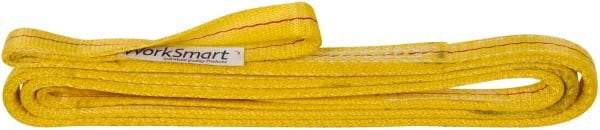 Value Collection - 10' Long x 1" Wide, 3,200 Lb Vertical Capacity, 2 Ply, Polyester Web Sling - 2,500 Lb Choker Capacity, with Eye & Eye (Twisted) - Apex Tool & Supply