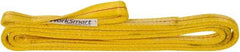 Value Collection - 10' Long x 1" Wide, 3,200 Lb Vertical Capacity, 2 Ply, Polyester Web Sling - 2,500 Lb Choker Capacity, with Eye & Eye (Twisted) - Apex Tool & Supply