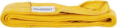 Value Collection - 10' Long x 3" Wide, 8,600 Lb Vertical Capacity, 2 Ply, Polyester Web Sling - 6,900 Lb Choker Capacity, with Eye & Eye (Twisted) - Apex Tool & Supply