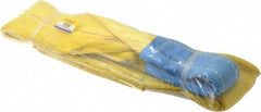 Value Collection - 4' Long x 4" Wide, 11,500 Lb Vertical Capacity, 2 Ply, Polyester Web Sling - 9,200 Lb Choker Capacity, with Eye & Eye (Twisted) - Apex Tool & Supply