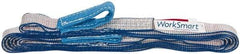 Value Collection - 16' Long x 1" Wide, 1,600 Lb Vertical Capacity, 1 Ply, Polyester Web Sling - 1,250 Lb Choker Capacity, with Eye & Eye (Flat) - Apex Tool & Supply