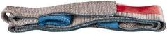 Value Collection - 9' Long x 3" Wide, 4,800 Lb Vertical Capacity, 1 Ply, Polyester Web Sling - 3,800 Lb Choker Capacity, with Eye & Eye (Flat) - Apex Tool & Supply