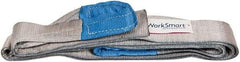 Value Collection - 10' Long x 3" Wide, 4,800 Lb Vertical Capacity, 1 Ply, Polyester Web Sling - 3,800 Lb Choker Capacity, with Eye & Eye (Flat) - Apex Tool & Supply