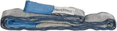 Value Collection - 16' Long x 3" Wide, 4,800 Lb Vertical Capacity, 1 Ply, Polyester Web Sling - 3,800 Lb Choker Capacity, with Eye & Eye (Flat) - Apex Tool & Supply