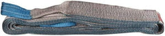 Value Collection - 18' Long x 3" Wide, 4,800 Lb Vertical Capacity, 1 Ply, Polyester Web Sling - 3,800 Lb Choker Capacity, with Eye & Eye (Flat) - Apex Tool & Supply
