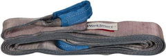 Value Collection - 20' Long x 3" Wide, 4,800 Lb Vertical Capacity, 1 Ply, Polyester Web Sling - 3,800 Lb Choker Capacity, with Eye & Eye (Flat) - Apex Tool & Supply