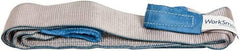 Value Collection - 10' Long x 4" Wide, 6,400 Lb Vertical Capacity, 1 Ply, Polyester Web Sling - 5,000 Lb Choker Capacity, Silver (Color), with Eye & Eye (Flat) - Apex Tool & Supply