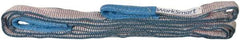 Value Collection - 9' Long x 1" Wide, 3,200 Lb Vertical Capacity, 2 Ply, Polyester Web Sling - 2,500 Lb Choker Capacity, with Eye & Eye (Flat) - Apex Tool & Supply