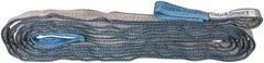 Value Collection - 20' Long x 1" Wide, 3,200 Lb Vertical Capacity, 2 Ply, Polyester Web Sling - 2,500 Lb Choker Capacity, with Eye & Eye (Flat) - Apex Tool & Supply