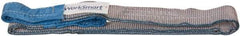 Value Collection - 4' Long x 2" Wide, 6,400 Lb Vertical Capacity, 2 Ply, Polyester Web Sling - 5,000 Lb Choker Capacity, Silver (Color), with Eye & Eye (Flat) - Apex Tool & Supply
