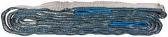 Value Collection - 18' Long x 2" Wide, 6,400 Lb Vertical Capacity, 2 Ply, Polyester Web Sling - 5,000 Lb Choker Capacity, with Eye & Eye (Flat) - Apex Tool & Supply