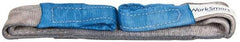 Value Collection - 3' Long x 3" Wide, 8,600 Lb Vertical Capacity, 2 Ply, Polyester Web Sling - 6,900 Lb Choker Capacity, with Eye & Eye (Flat) - Apex Tool & Supply