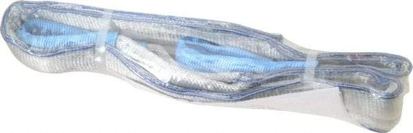 Value Collection - 5' Long x 3" Wide, 8,600 Lb Vertical Capacity, 2 Ply, Polyester Web Sling - 6,900 Lb Choker Capacity, with Eye & Eye (Flat) - Apex Tool & Supply