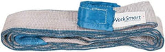 Value Collection - 12' Long x 4" Wide, 11,500 Lb Vertical Capacity, 2 Ply, Polyester Web Sling - 9,200 Lb Choker Capacity, Silver (Color), with Eye & Eye (Flat) - Apex Tool & Supply