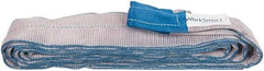 Value Collection - 14' Long x 4" Wide, 11,500 Lb Vertical Capacity, 2 Ply, Polyester Web Sling - 9,200 Lb Choker Capacity, with Eye & Eye (Flat) - Apex Tool & Supply