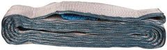Value Collection - 20' Long x 4" Wide, 11,500 Lb Vertical Capacity, 2 Ply, Polyester Web Sling - 9,200 Lb Choker Capacity, Silver (Color), with Eye & Eye (Flat) - Apex Tool & Supply