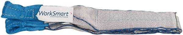 Value Collection - 4' Long x 3" Wide, 4,800 Lb Vertical Capacity, 1 Ply, Polyester Web Sling - 3,800 Lb Choker Capacity, with Eye & Eye (Twisted) - Apex Tool & Supply