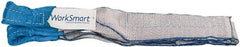 Value Collection - 4' Long x 3" Wide, 4,800 Lb Vertical Capacity, 1 Ply, Polyester Web Sling - 3,800 Lb Choker Capacity, with Eye & Eye (Twisted) - Apex Tool & Supply