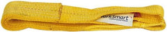 Value Collection - 3' Long x 3" Wide, 6,500 Lb Vertical Capacity, 2 Ply, Nylon Web Sling - 5,200 Lb Choker Capacity, with Eye & Eye (Flat) - Apex Tool & Supply