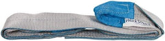 Value Collection - 6' Long x 3" Wide, 4,800 Lb Vertical Capacity, 1 Ply, Polyester Web Sling - 3,800 Lb Choker Capacity, with Eye & Eye (Twisted) - Apex Tool & Supply