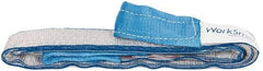 Value Collection - 4' Long x 2" Wide, 6,400 Lb Vertical Capacity, 2 Ply, Polyester Web Sling - 5,000 Lb Choker Capacity, Silver (Color), with Eye & Eye (Twisted) - Apex Tool & Supply