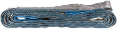 Value Collection - 16' Long x 2" Wide, 6,400 Lb Vertical Capacity, 2 Ply, Polyester Web Sling - 5,000 Lb Choker Capacity, with Eye & Eye (Twisted) - Apex Tool & Supply