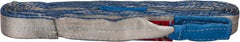 Value Collection - 18' Long x 2" Wide, 6,400 Lb Vertical Capacity, 2 Ply, Polyester Web Sling - 5,000 Lb Choker Capacity, with Eye & Eye (Twisted) - Apex Tool & Supply