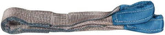 Value Collection - 3' Long x 3" Wide, 8,600 Lb Vertical Capacity, 2 Ply, Polyester Web Sling - 6,900 Lb Choker Capacity, with Eye & Eye (Twisted) - Apex Tool & Supply