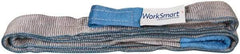 Value Collection - 8' Long x 3" Wide, 8,600 Lb Vertical Capacity, 2 Ply, Polyester Web Sling - 6,900 Lb Choker Capacity, Silver (Color), with Eye & Eye (Twisted) - Apex Tool & Supply